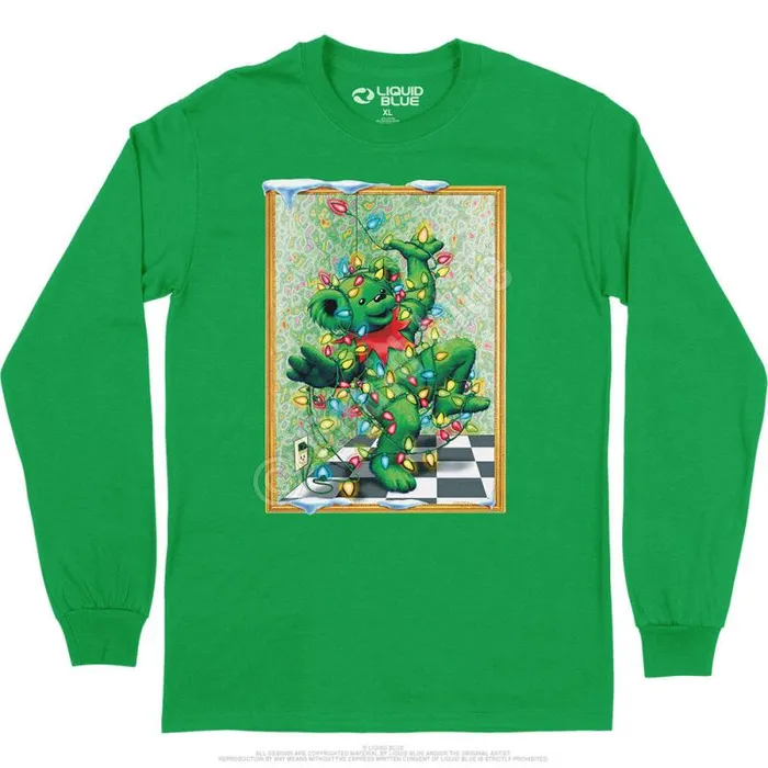 Liquid Blue Long Sleeve Men Tangled Bear Long Sleeve TShirt