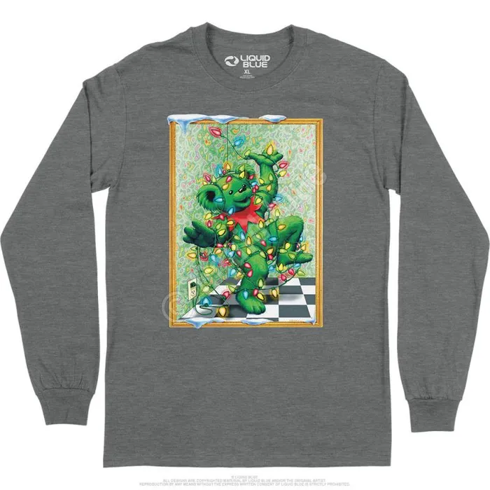 Liquid Blue Long Sleeve Men Tangled Bear Long Sleeve TShirt