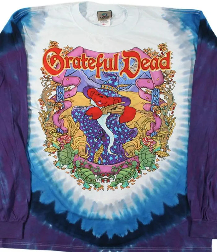 Liquid Blue Long Sleeve Men Terrapin Moon TieDye Long Sleeve TShirt