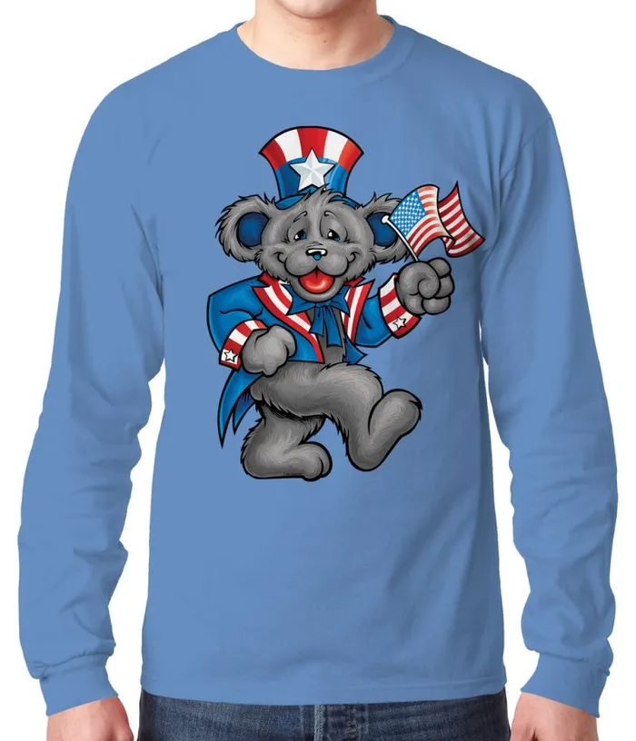 Liquid Blue Long Sleeve Men Wave That Flag Long Sleeve TShirt