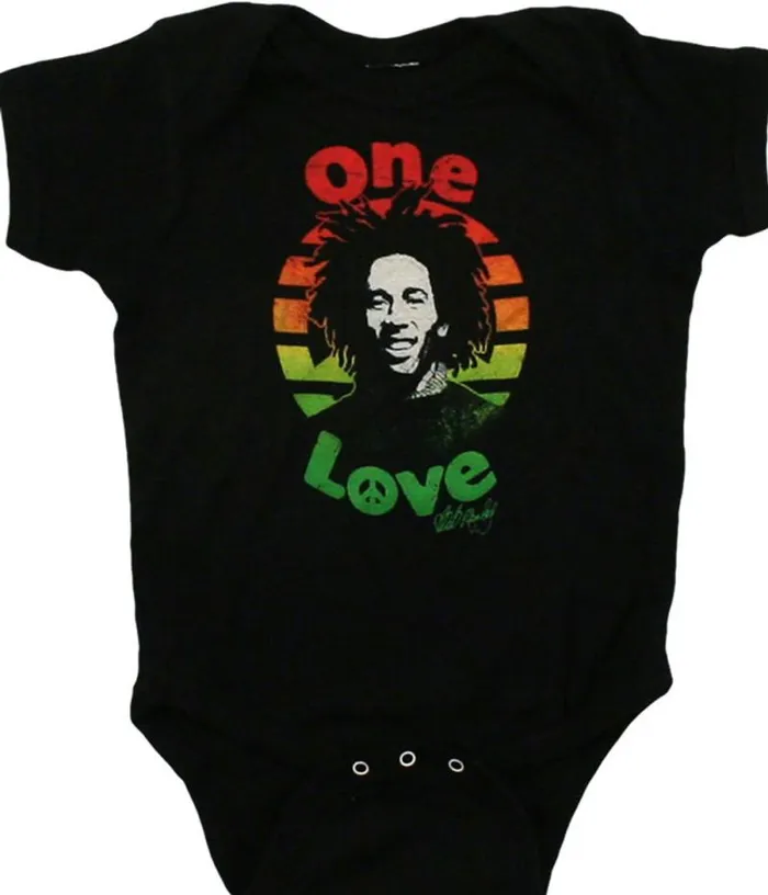Liquid Blue Onesies Kids Marley One Love Black Onesie