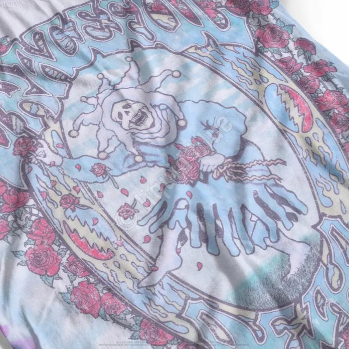 Liquid Blue PolyCotton TShirt Men Vintage Seasons Of The Dead PolyCotton TieDye TShirt