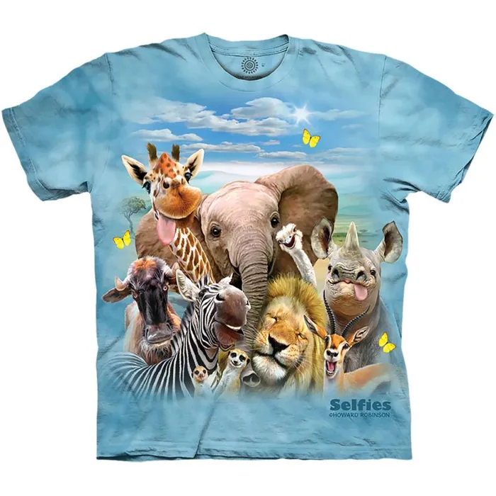 Liquid Blue TShirt Men African Selfie Classic Cotton TShirt