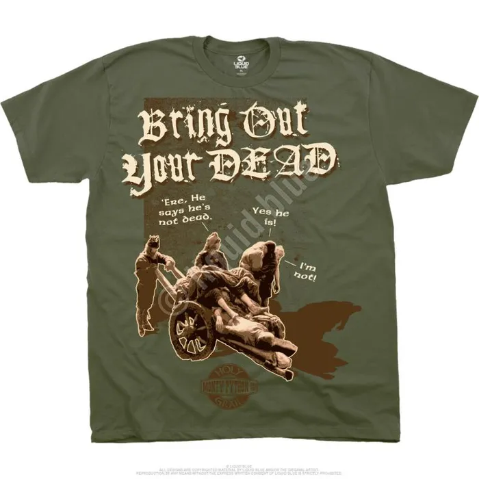 Liquid Blue TShirt Men Bring Out Your Dead Green TShirt