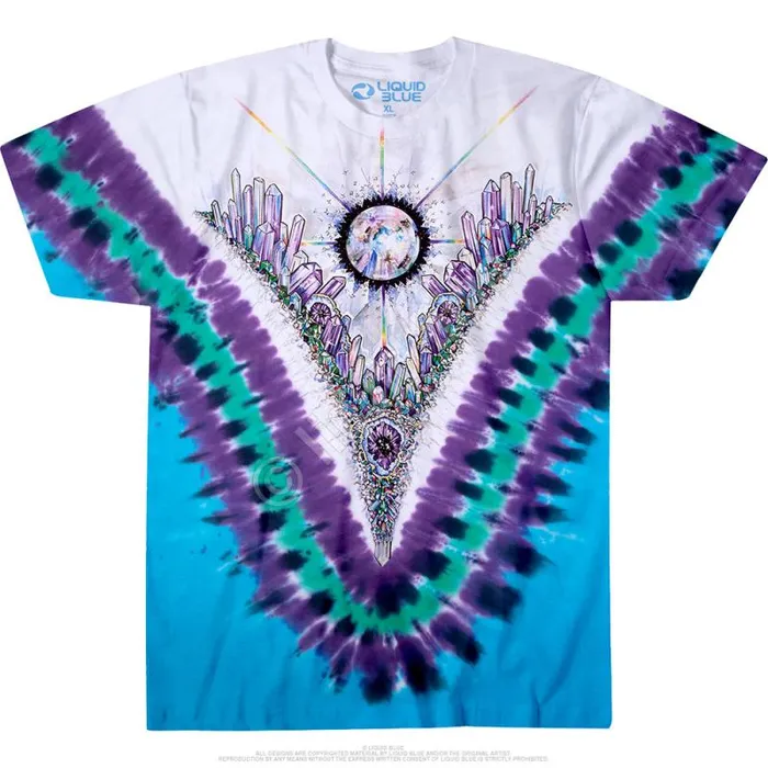 Liquid Blue TShirt Men Crystal Top TieDye TShirt