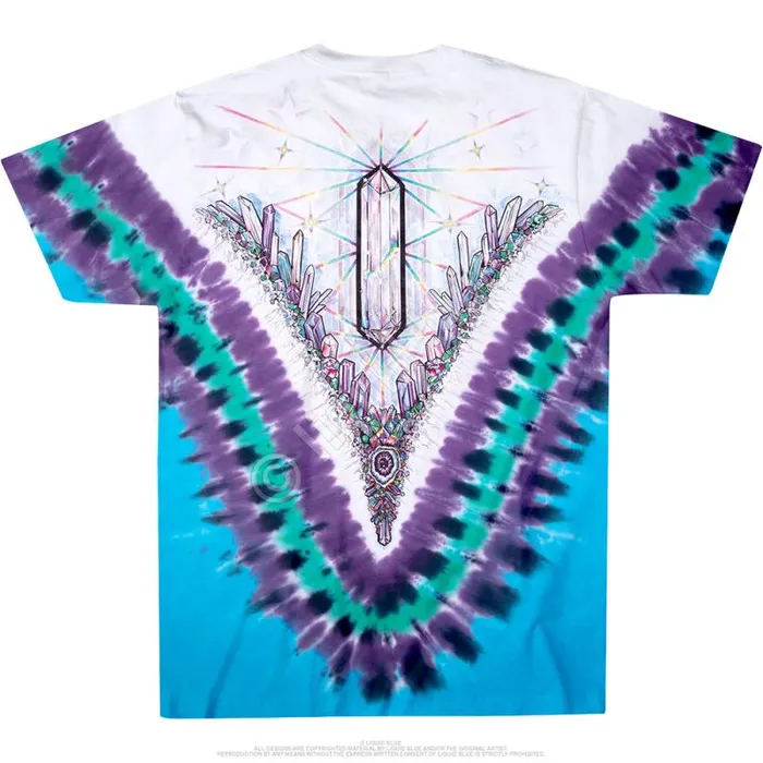 Liquid Blue TShirt Men Crystal Top TieDye TShirt