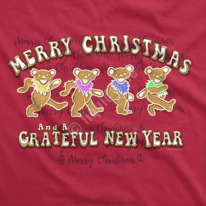 Liquid Blue TShirt Men Dancin039 Gingerbread Bears Red TShirt