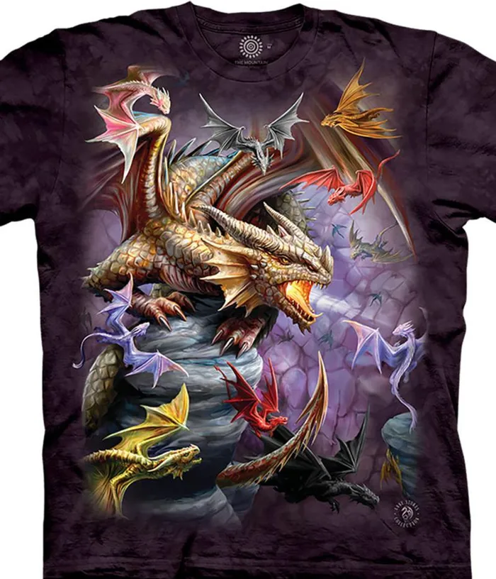 Liquid Blue TShirt Men Dragon Clan Classic Cotton TShirt