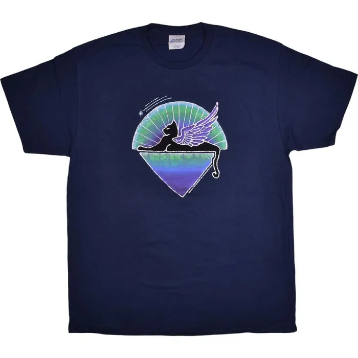 Liquid Blue TShirt Men GD Star Cat Navy TShirt