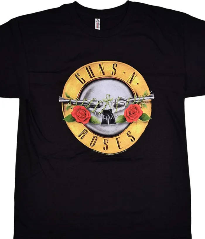 Liquid Blue TShirt Men GNR Bullet Logo Black TShirt