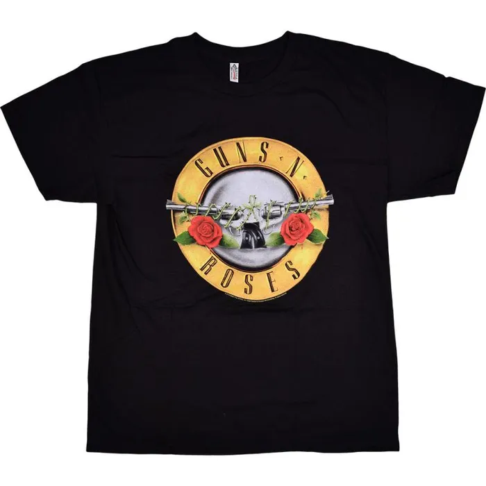 Liquid Blue TShirt Men GNR Bullet Logo Black TShirt