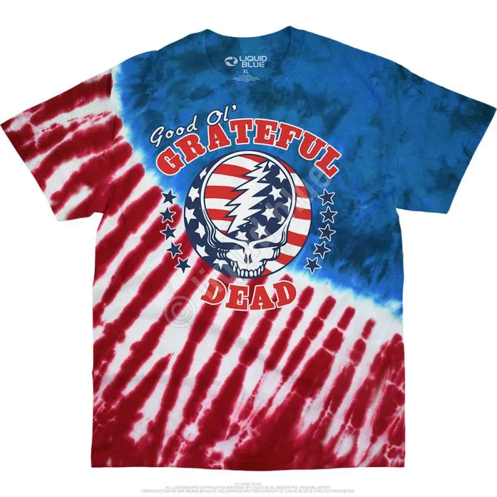 Liquid Blue TShirt Men Good Ol GD TieDye TShirt