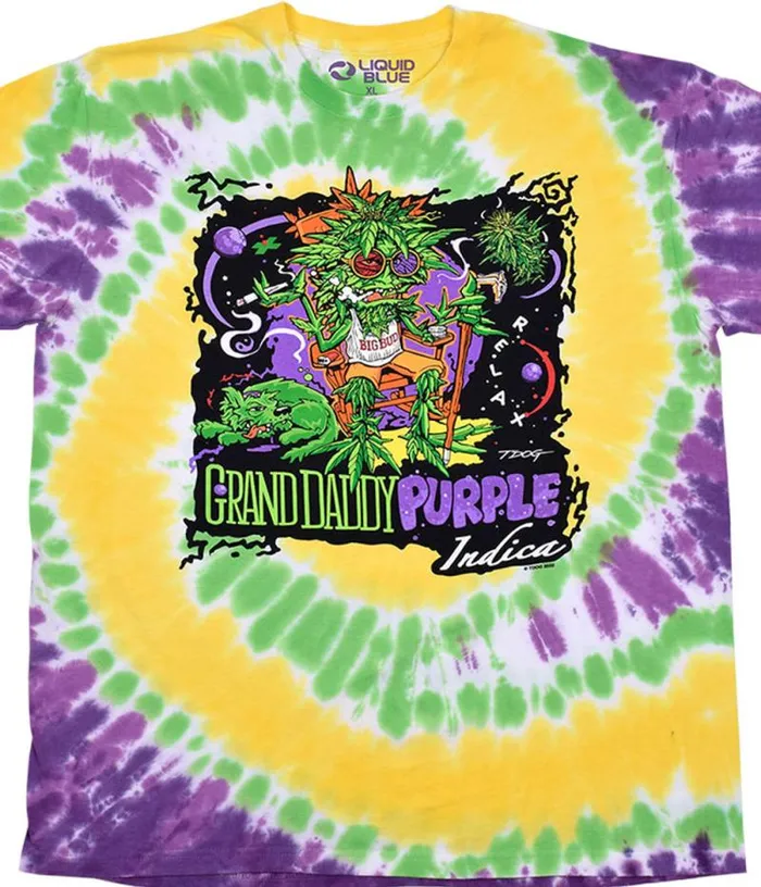 Liquid Blue TShirt Men Grand Daddy Purple TieDye TShirt