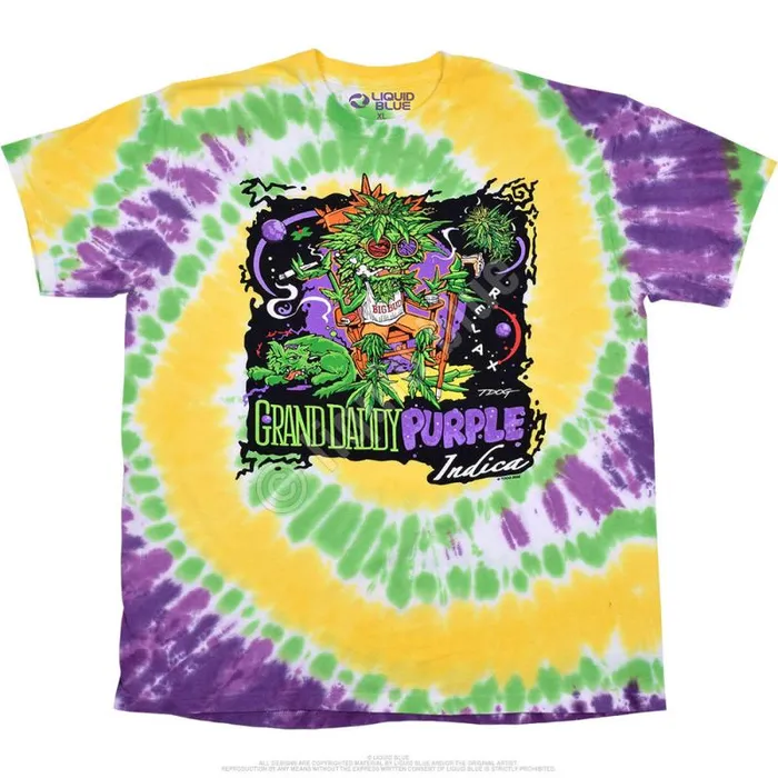 Liquid Blue TShirt Men Grand Daddy Purple TieDye TShirt