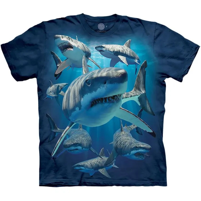 Liquid Blue TShirt Men Great Whites Classic Cotton TShirt