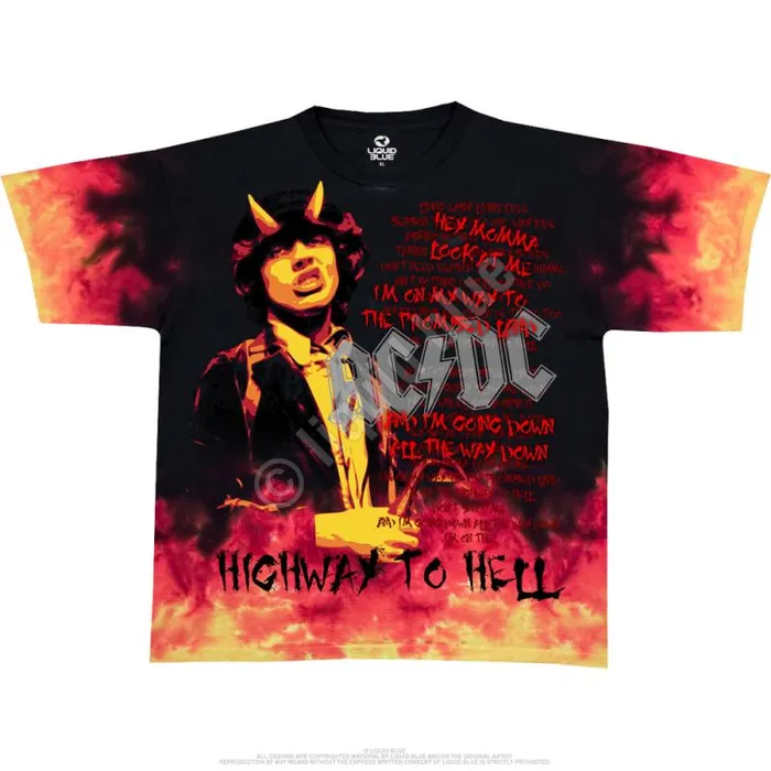 Liquid Blue TShirt Men Hell TieDye TShirt