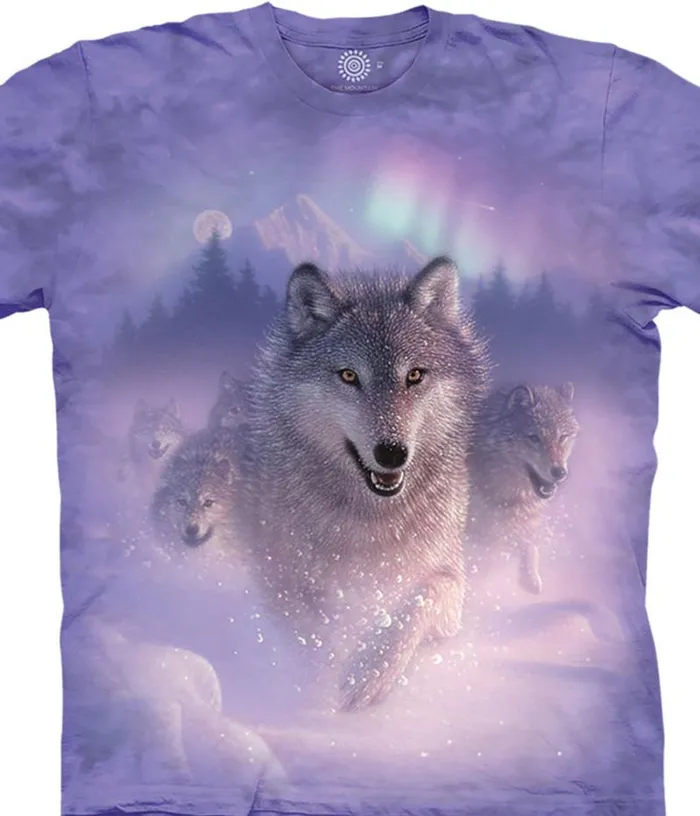 Liquid Blue TShirt Men Northern Lights Classic Cotton TShirt