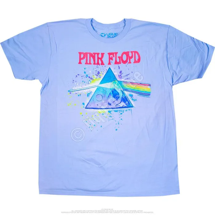 Liquid Blue TShirt Men PF Oil Paint Light Blue Athletic TShirt