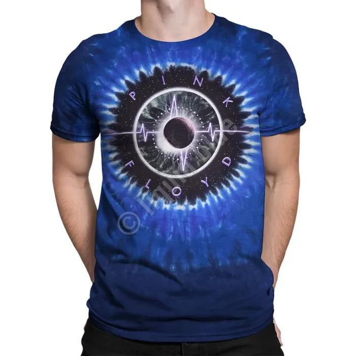 Liquid Blue TShirt Men Pulse Concentric TieDye TShirt
