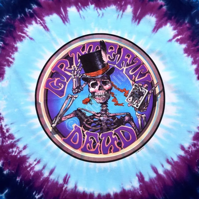 Liquid Blue TShirt Men Queen Of Spades TieDye TShirt