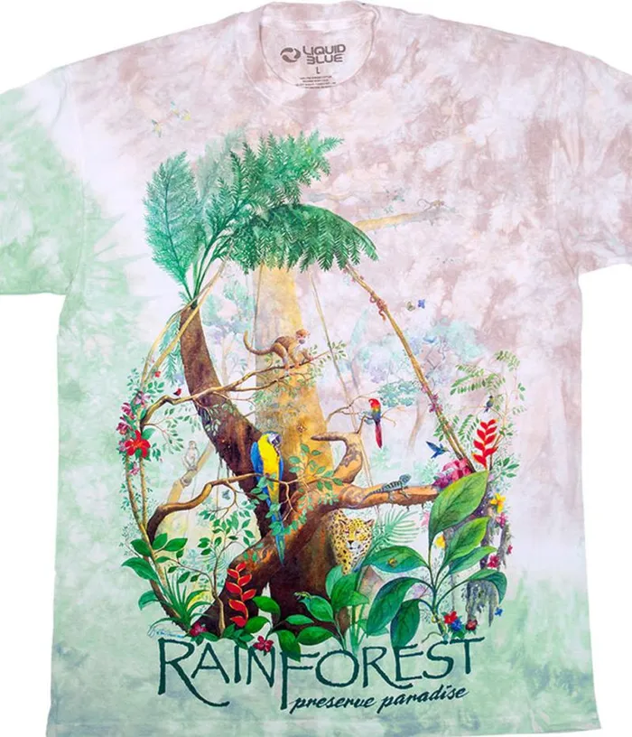 Liquid Blue TShirt Men Rainforest TieDye TShirt