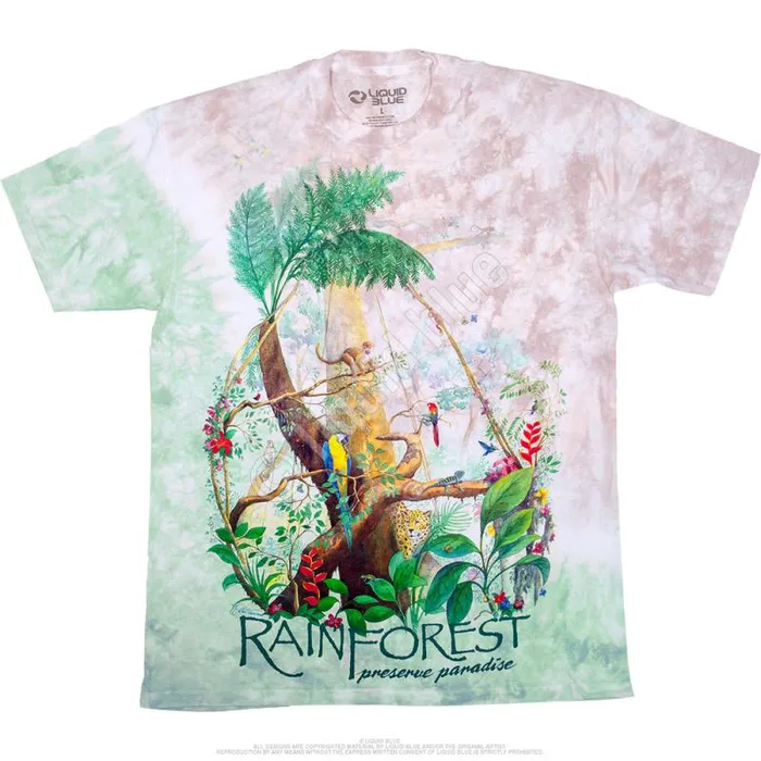 Liquid Blue TShirt Men Rainforest TieDye TShirt