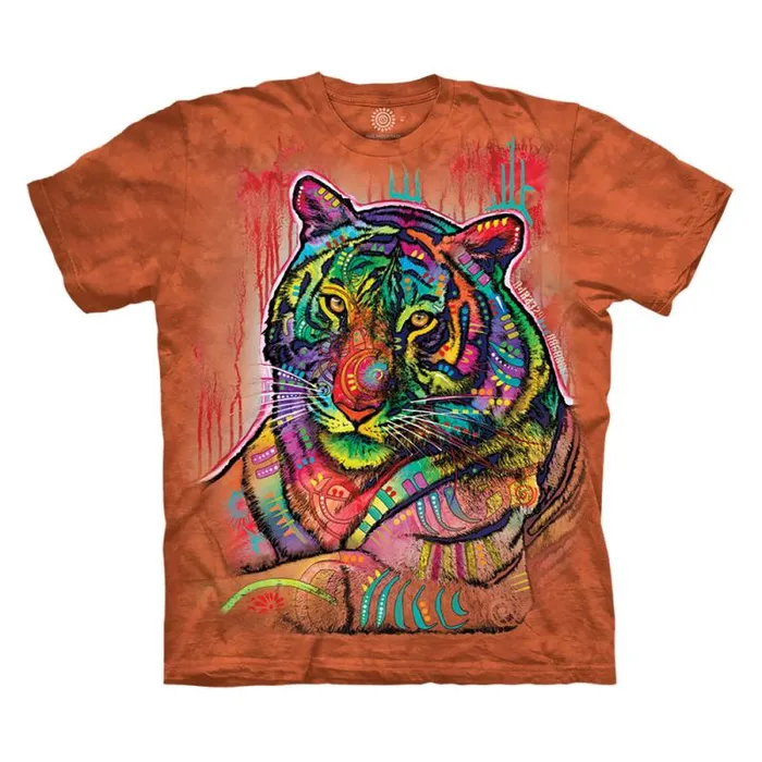 Liquid Blue TShirt Men Russo Tiger Classic Cotton TShirt