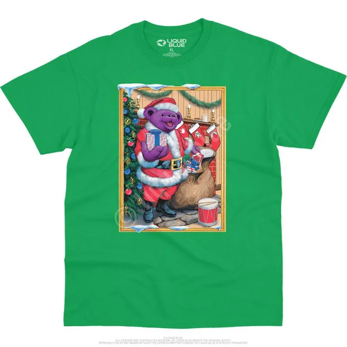 Liquid Blue TShirt Men Santa Bear TShirt