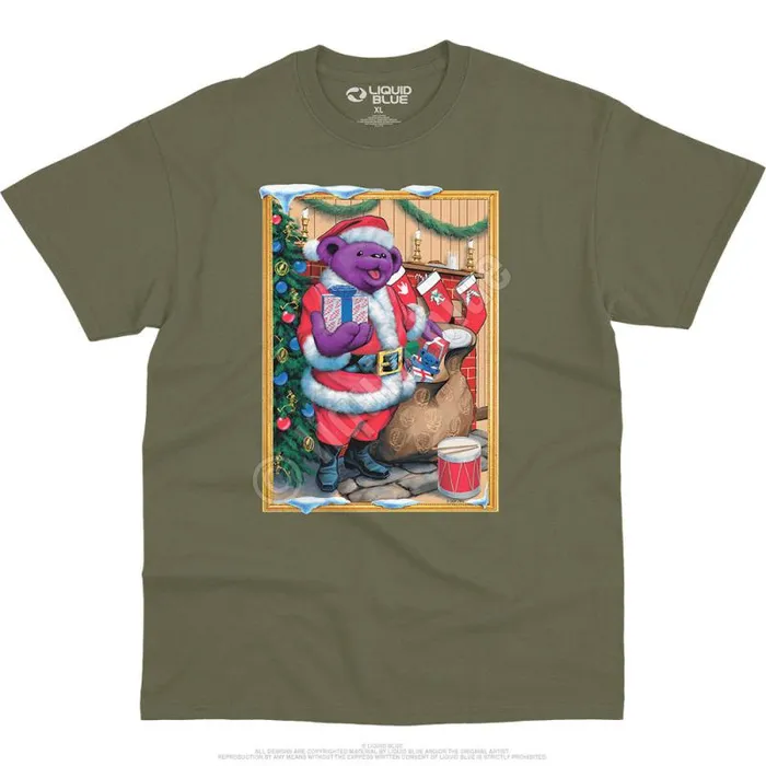 Liquid Blue TShirt Men Santa Bear TShirt