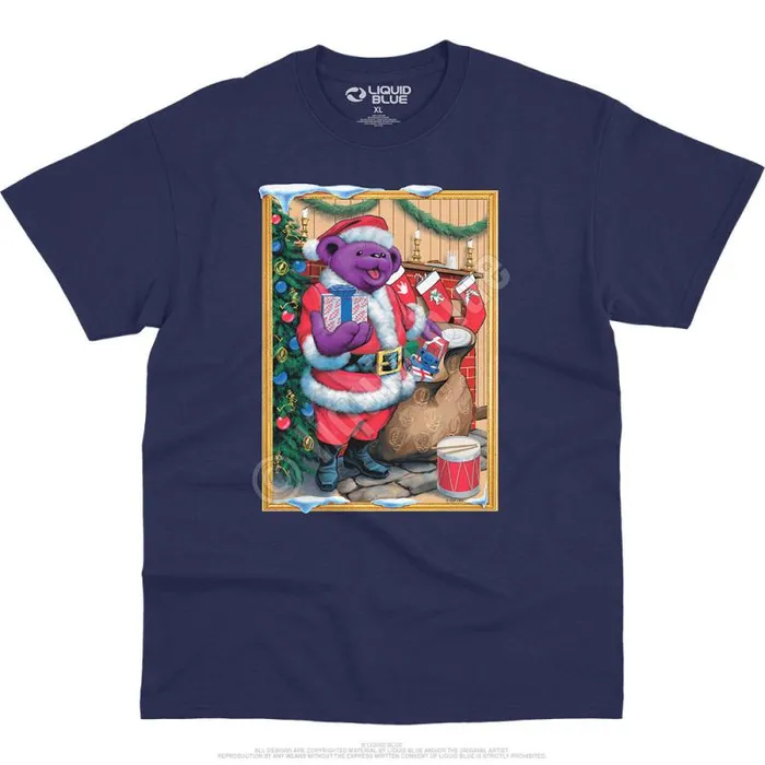 Liquid Blue TShirt Men Santa Bear TShirt