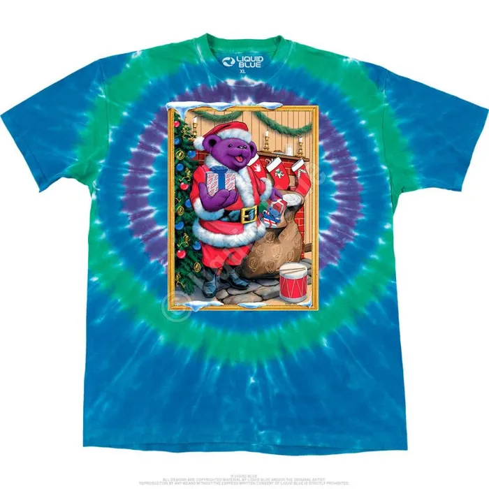 Liquid Blue TShirt Men Santa Bear TShirt