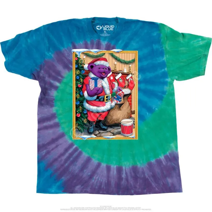 Liquid Blue TShirt Men Santa Bear TShirt