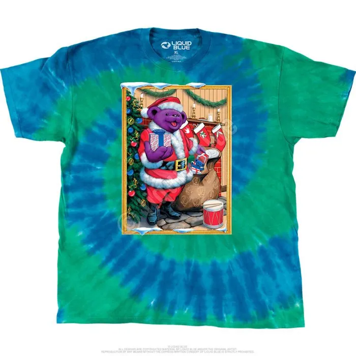 Liquid Blue TShirt Men Santa Bear TShirt