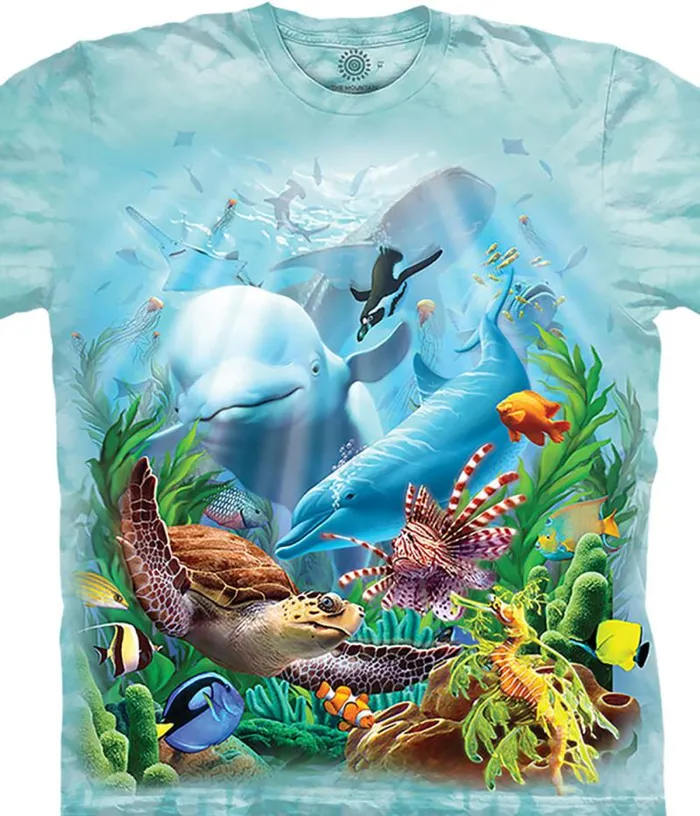 Liquid Blue TShirt Men Sea Villains Classic Cotton TShirt