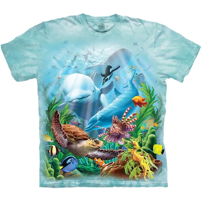 Liquid Blue TShirt Men Sea Villains Classic Cotton TShirt