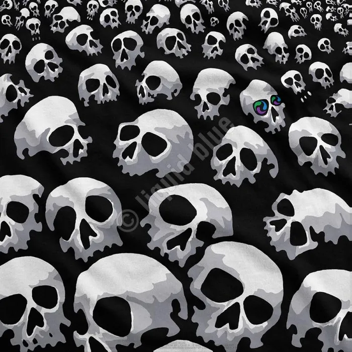 Liquid Blue TShirt Men Son Of Skulls Black TShirt