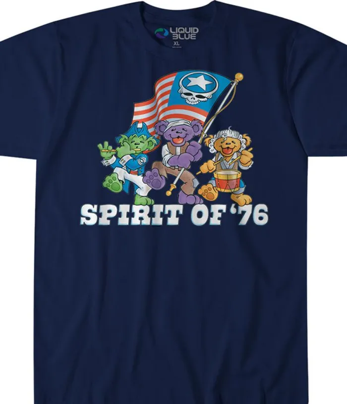 Liquid Blue TShirt Men Spirit Of 76 Custom TShirt