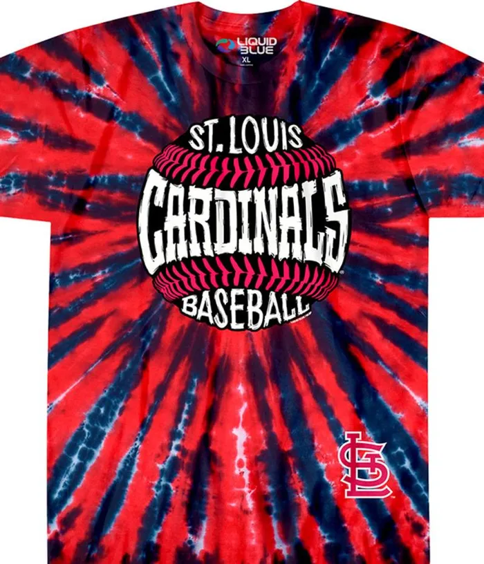 Liquid Blue TShirt Men St Louis Cardinals Burst TieDye TShirt