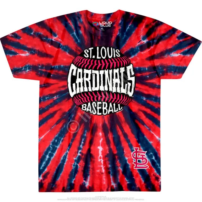 Liquid Blue TShirt Men St Louis Cardinals Burst TieDye TShirt