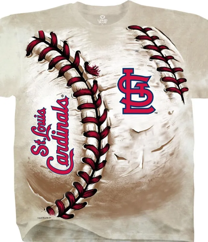 Liquid Blue TShirt Men St Louis Cardinals Hardball TieDye TShirt