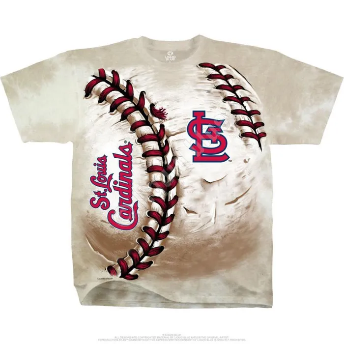Liquid Blue TShirt Men St Louis Cardinals Hardball TieDye TShirt