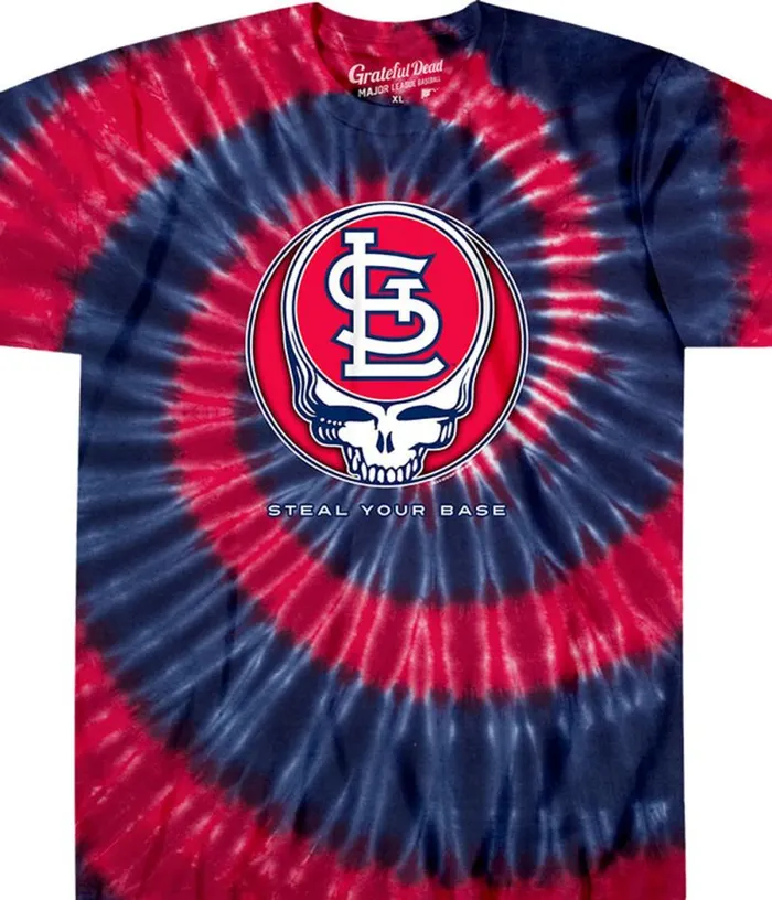 Liquid Blue TShirt Men St Louis Cardinals Steal Your Base TieDye TShirt