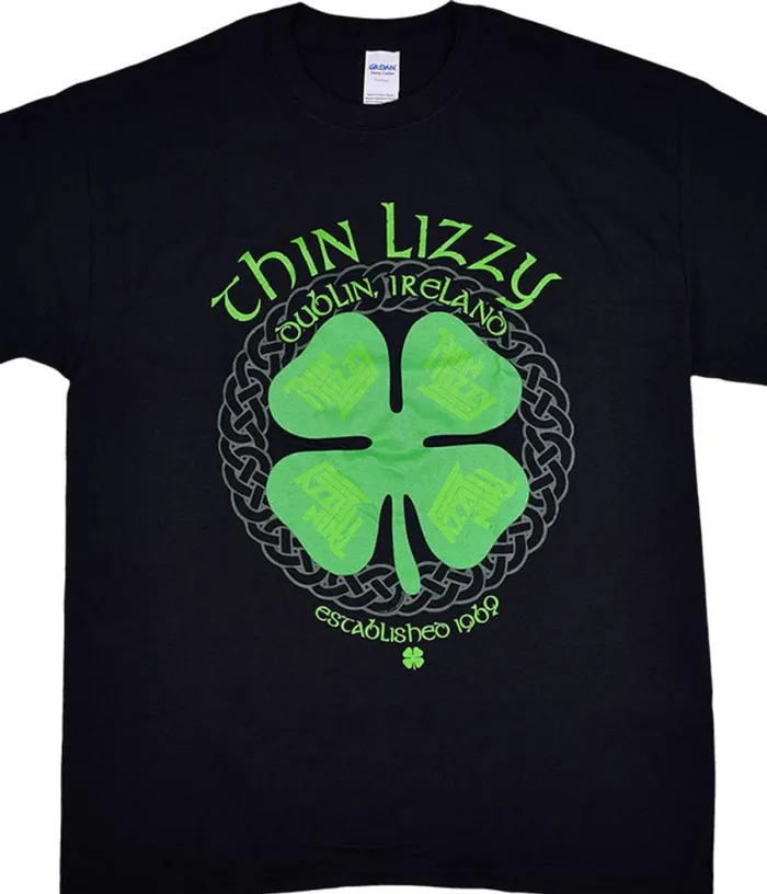 Liquid Blue TShirt Men Thin Lizzy Dublin Ireland Black TShirt