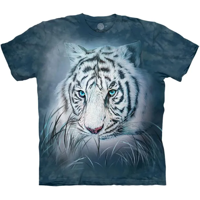 Liquid Blue TShirt Men Thoughtful White Tiger Classic Cotton TShirt