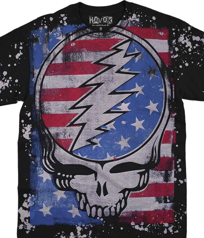 Liquid Blue TShirt Men True Blue SYF Havok Black TShirt