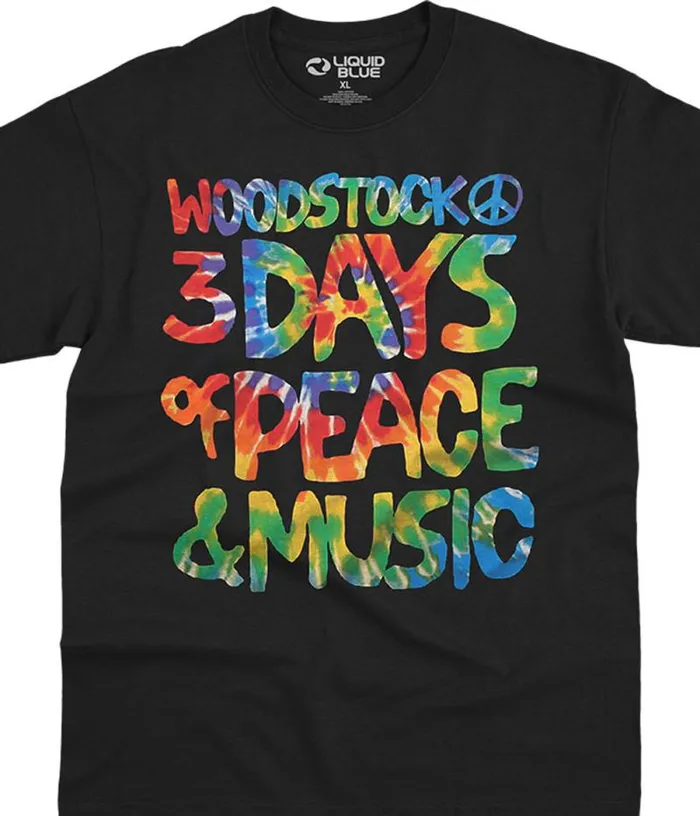 Liquid Blue TShirt Men Woodstock Black TShirt