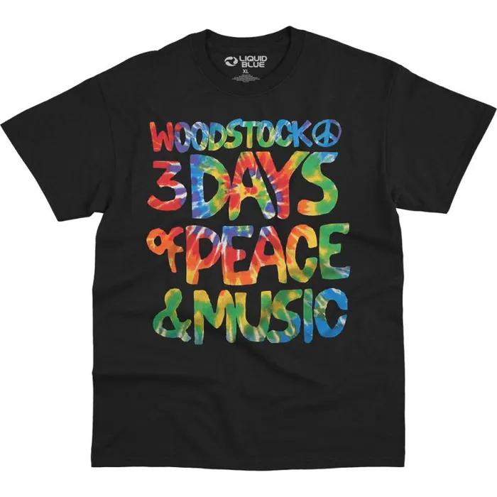 Liquid Blue TShirt Men Woodstock Black TShirt