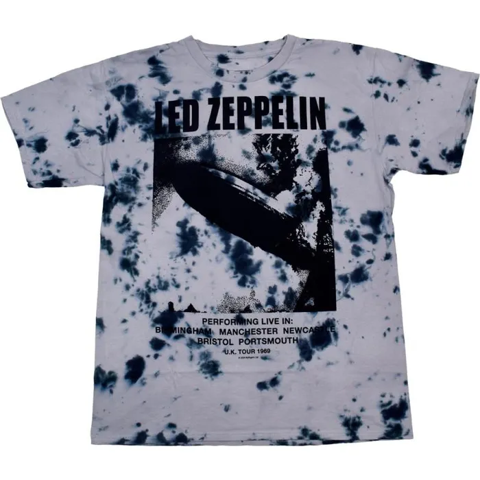 Liquid Blue TShirt Men Zeppelin UK 69 TieDye TShirt