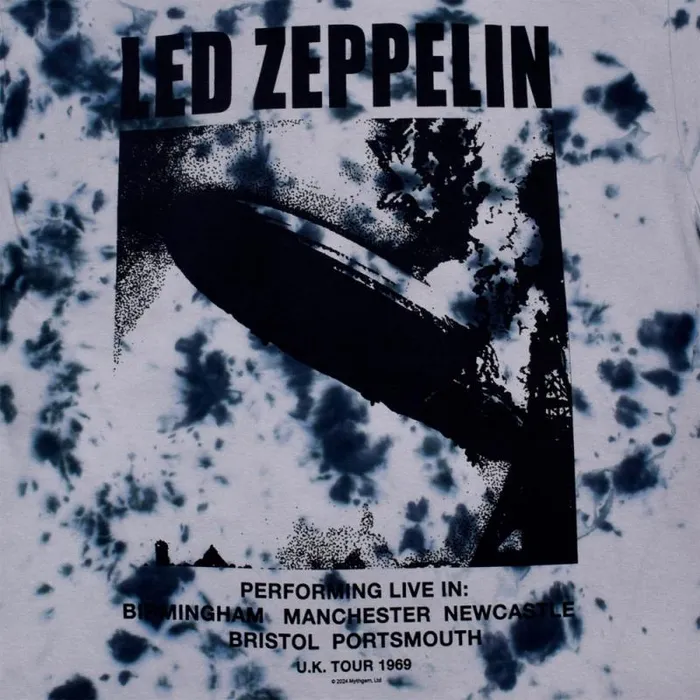Liquid Blue TShirt Men Zeppelin UK 69 TieDye TShirt