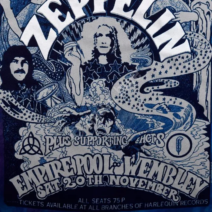 Liquid Blue TShirt Men Zeppelin UK 69 TieDye TShirt